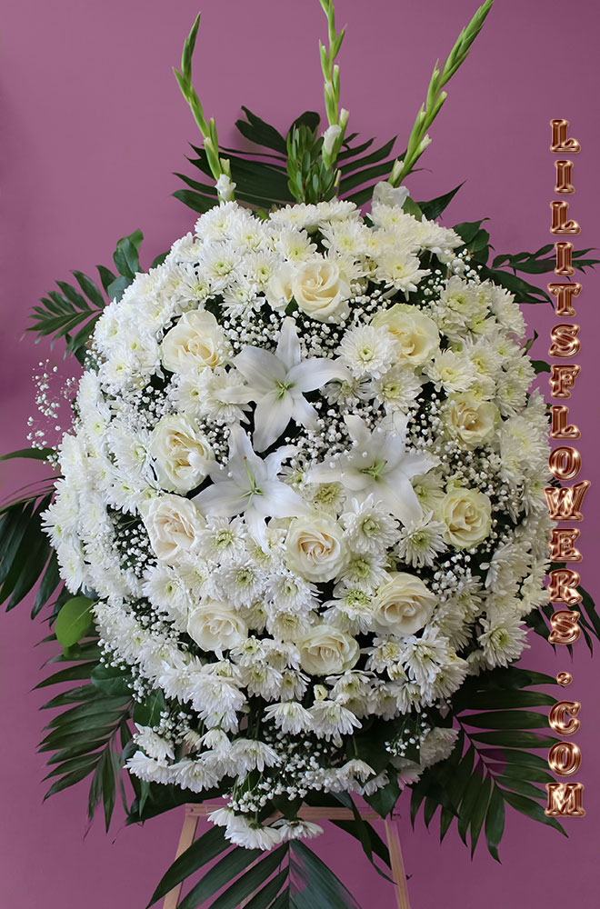 Funeral Florist in Glendale, CA Flower Delivery -beautiful spray composed of white roses, white lilies, white pumpams-
Lilit's Flowers is the premier sympathy flower shop for Glendale Forest Lawn and the surrounding towns. Order flowers online from Glendale Florist for same day local flower delivery from conveniently located shops in Southern California to send flowers to Glendale, Los Angeles,  Hollywood, Echo Park, Silver Lake, Atwater Village, Burbank, Sherman Oaks, La Cañada, Flintridge, Pasadena, San Marino, Alhambra, Arcadia, Thousand Oaks, Tarzana, Tujunga, La Crescenta,Toluca Lake and more.

Make sure to share with us your arrangement.
 https://goo.gl/maps/Jgj1JeCetJv - white spray  - Forest Lawn Glendale, CA