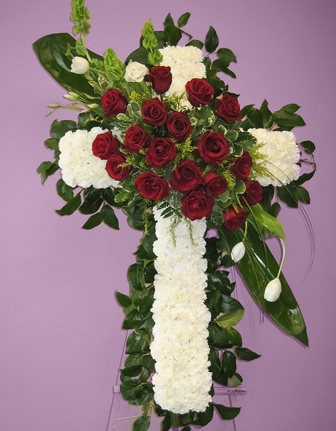 Funeral Florist in Los Angeles, CA Flower Delivery - beautiful cross - beautiful cross composed of red roses and white carnations-
Lilit's Flowers is the premier sympathy flower shop for Los Angeles, CA and the surrounding towns. Order flowers online from Glendale Florist for same day local flower delivery from conveniently located shops in Southern California to send flowers to Glendale, Los Angeles,  Hollywood, Echo Park, Silver Lake, Atwater Village, Burbank, Sherman Oaks, La Cañada, Flintridge, Pasadena, San Marino, Alhambra, Arcadia, Thousand Oaks, Tarzana, Tujunga, La Crescenta,Toluca Lake and more.

Make sure to share with us your arrangement.
 https://goo.gl/maps/Jgj1JeCetJv - white spray - sympathy flowers Los Angeles, CA