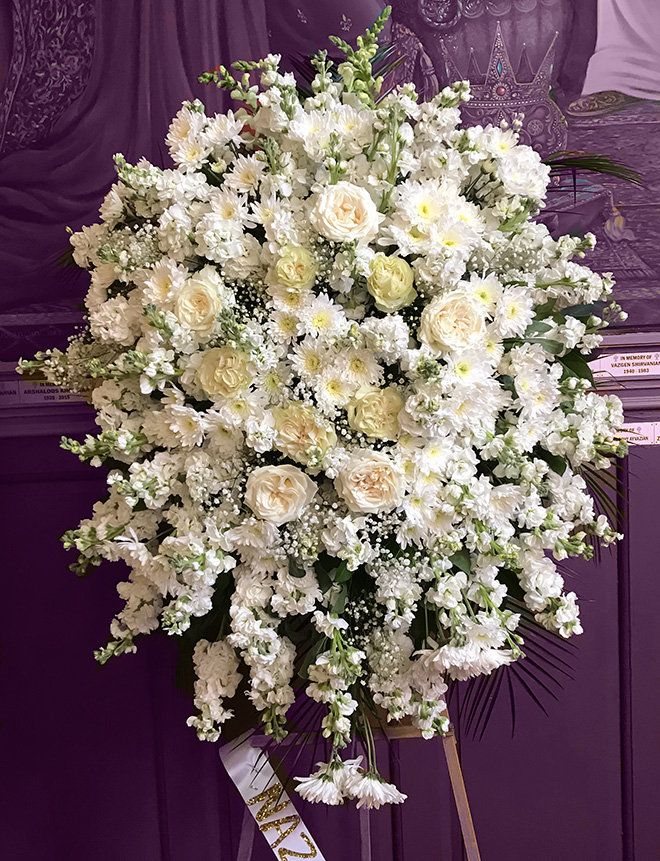 Funeral Florist in Los Angeles, CA Flower Delivery - beautiful spray  - beautiful spray composed of white stocks and white roses-
Lilit's Flowers is the premier sympathy flower shop for Los Angeles, CA and the surrounding towns. Order flowers online from Glendale Florist for same day local flower delivery from conveniently located shops in Southern California to send flowers to Glendale, Los Angeles,  Hollywood, Echo Park, Silver Lake, Atwater Village, Burbank, Sherman Oaks, La Cañada, Flintridge, Pasadena, San Marino, Alhambra, Arcadia, Thousand Oaks, Tarzana, Tujunga, La Crescenta,Toluca Lake and more.

Make sure to share with us your arrangement.
 https://goo.gl/maps/Jgj1JeCetJv - white spray - sympathy flowers Los Angeles, CA